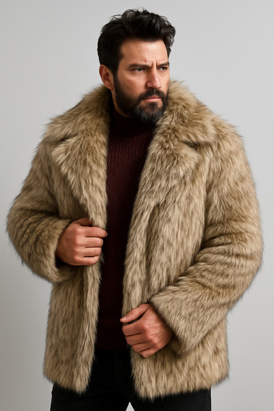 KürkZone Erkek Kürk Mont Ceket kaban manto