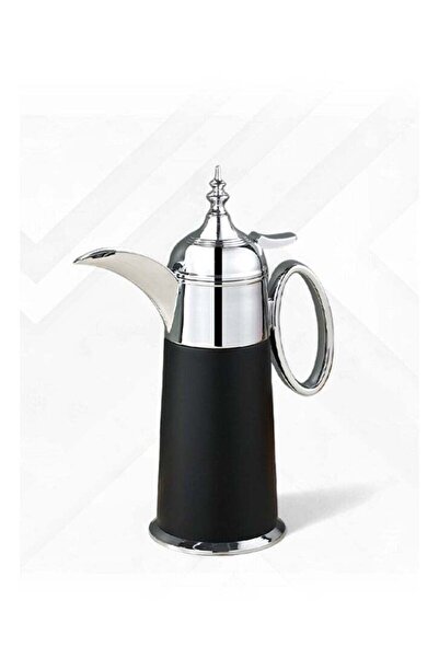Trust Pro Stainless Steel Tea/Coffee Dallah Flask 0.8 Liter Black/Silver