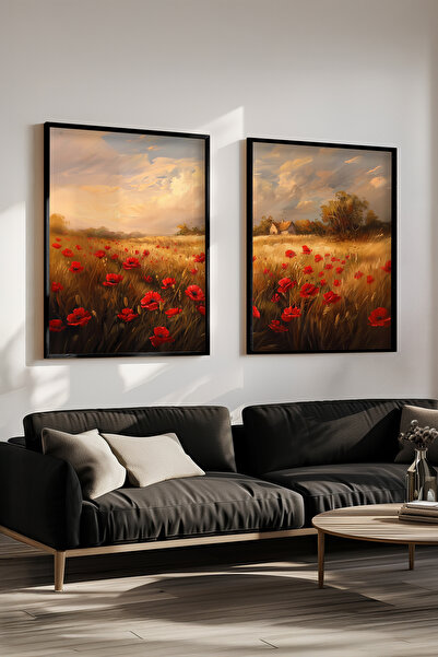 STARYUNA Set de pictură dublă cu efect de pictură în ulei, cu cadru din lemn ...