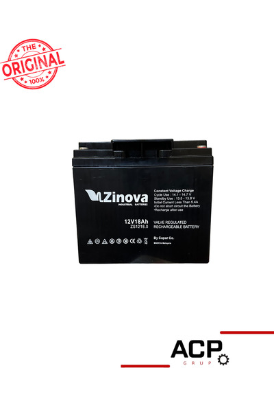 ZİNOVA 12V 18Ah Bakımsız Kuru Akü