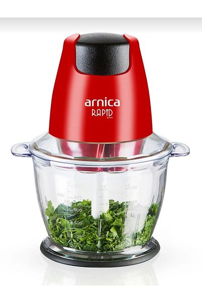 MORMAVİ Arni̇ca Rapid Electric 4 Blade Mini Chopper (Red)