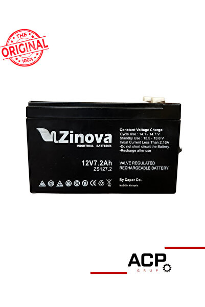 ZİNOVA Telekom uyg. Asansör,Acil durum sistemleri aküsü 12v 7.2Ah Akü