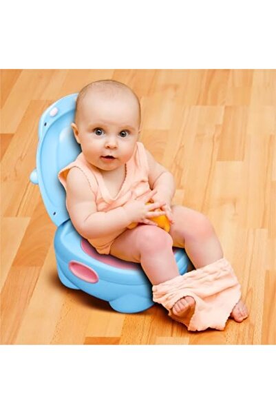 The Moon Brand Baby Potty Hippo with PU Cushion - Portable Trainer - Easy Clean Removable Tank