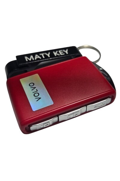 OEM Key Case with Keychain Compatibility Volvo XC40 XC60 S90 XC90 2016-2020 V90, Red