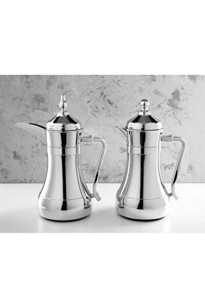 rexa طقم ترمس قهوة وشاي رغد - فضي - 7.0 لتر + 0.7 لتر