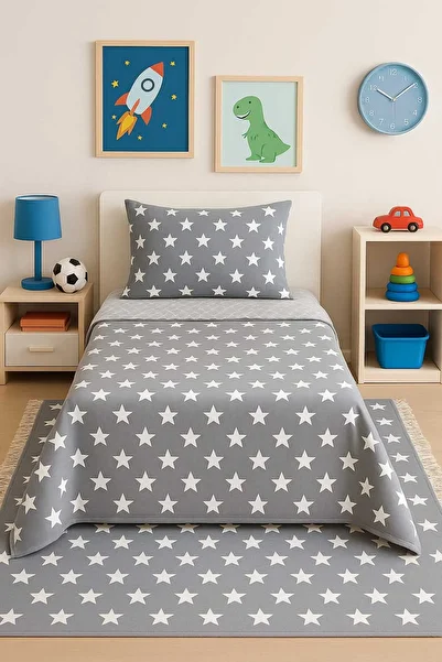 Ceyizza Single Children's Room Set Carpet + Bed Knitting Set (H: 100X150)