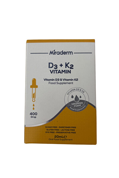 Miraderm D3 + K2 Vitamin Drops |   400 Drops |   20ml