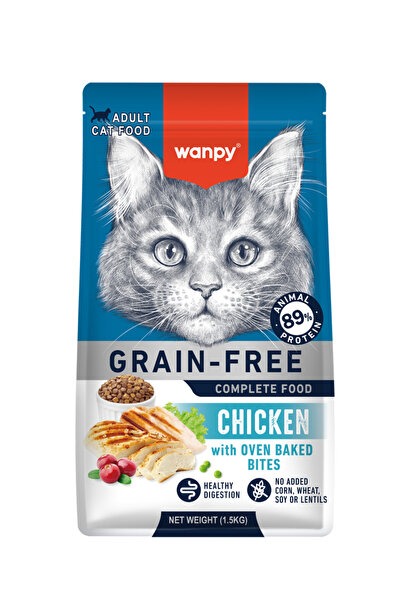 Wanpy Tahılsız Tavuklu Yetişkin Kedi Maması 1,5 kg