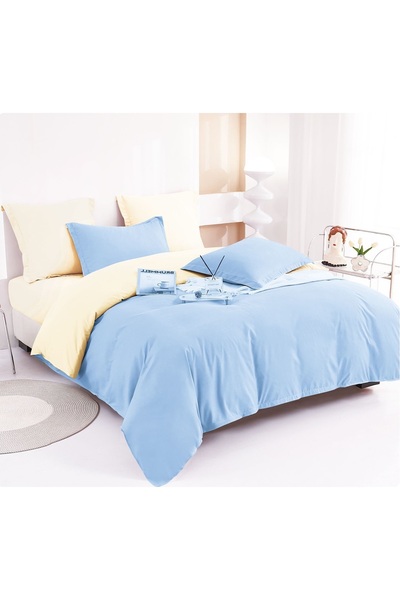 CHIRASO CHIRASO Linen, FINE THICK, TWO-COLOURED Classic Sheet 230x250cm, Duvet Cover 200x230cm, 4 Pillowcases
