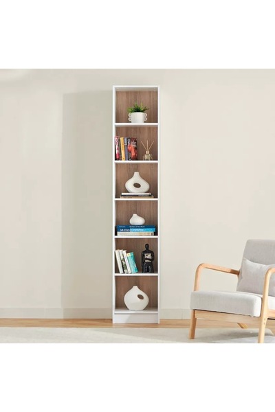 Home Box Alford Avian 6-Tier Narrow Bookcase