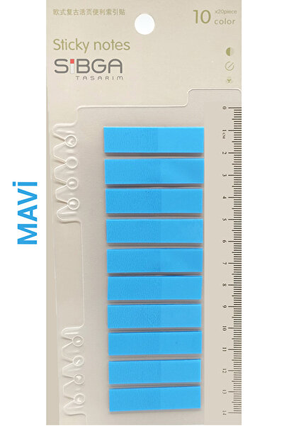 sibga tasarım Şeffaf Mavi Renkli Postit Post-it Post It. Kitap Ayracı Ayraç P...
