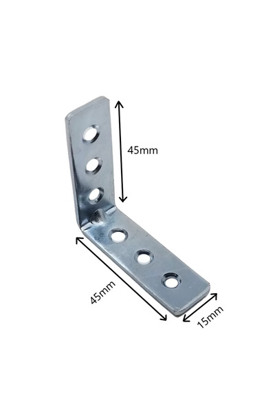 Beşel 10 Ad. L Demir Gönye Köşebent 15x45x45mm - Mobilya Dolap Raf Masa Çekme...