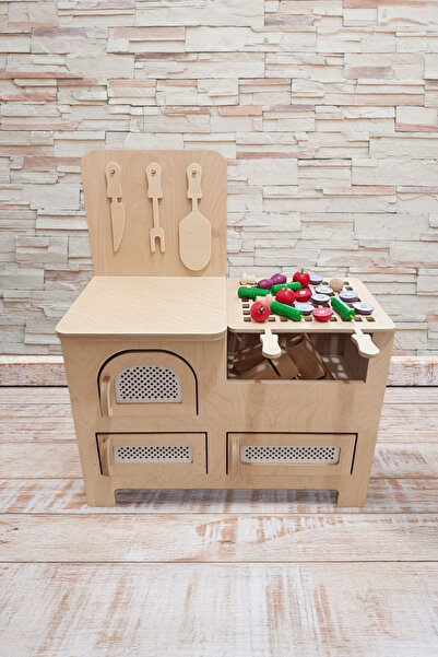 HOBBY HOUSE Ahşap Barbekü Mutfak Ahşap Meyve Hediyeli