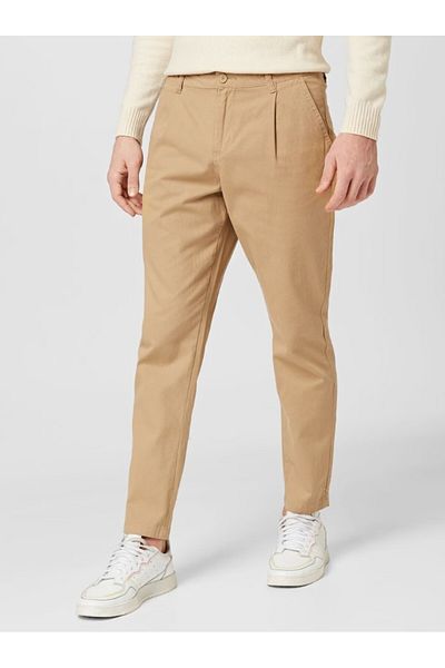 About You Azad beige pleated trousers