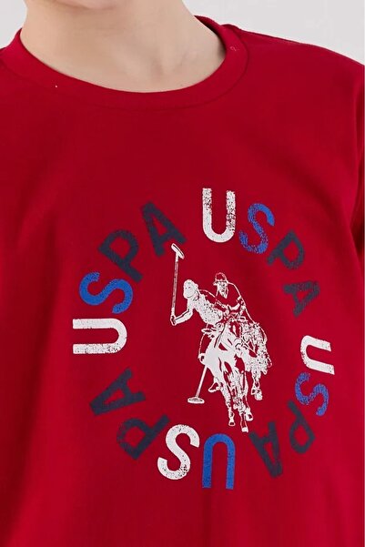 U.S. Polo Assn. Us Polo Licensed 100% Cotton Circle Neck Long Sleeve Boy's Pajama Set