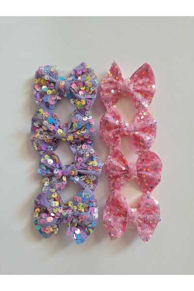 No Name Atelier Ribbon Buckle 2 Color Elastic Children's Buckle - 8 Pieces
