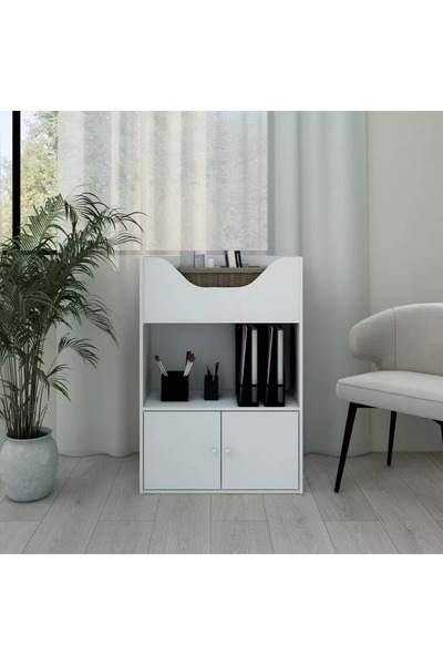 Home Box Vanilla Cody 2-Door Kids Cabinet Bookcase