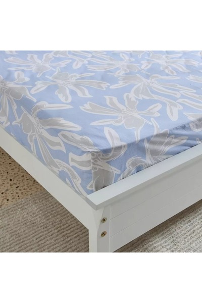 Home Box Malta-Evelyn Printed Cotton King Flat Sheet - 240x260 cm