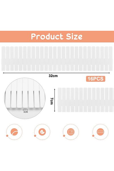 OEM Adjustable drawer dividers of all models, grid type, set of 16 pieces