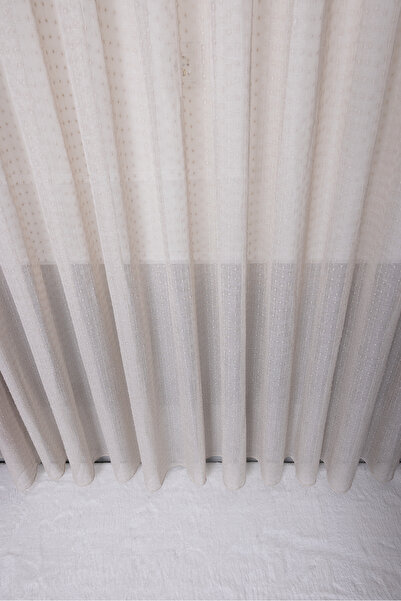 Payidar Keten Evrim Bej 1/3 Sık Pileli Ütü İstemez Kırışmaz Yeni Sezon Salon Oda Tül Perdesi