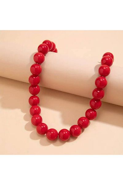 STEELVA Acrylic Chunky Beads Handmade Necklace