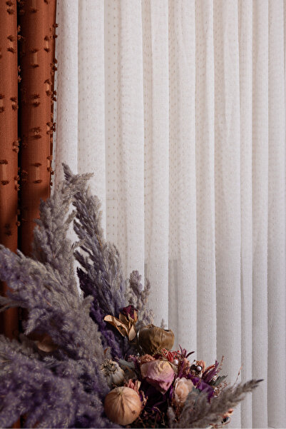 Payidar Keten Evrim Bej 1/3 Sık Pileli Ütü İstemez Kırışmaz Yeni Sezon Salon Oda Tül Perdesi