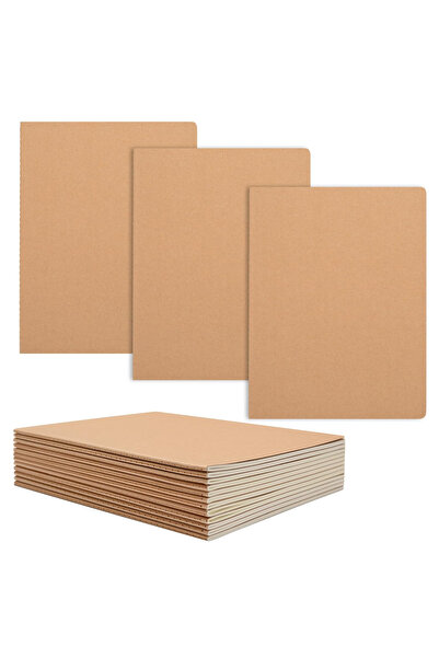 OEM Caiete B5 neliniate, 30 de coli, 60 de pagini, coperți crem, pentru schițe, cursuri, pachet de 15 bucăți