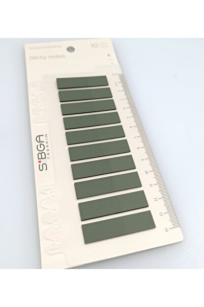 sibga tasarım Şeffaf Koyu Yeşil Renkli Postit Post-it Post It. Kitap Ayracı Ayraç Postit Sticker Not Kağıdı