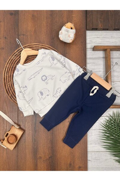 Kids Kingdom Cotton Crew Neck 2-Piece Baby Boy Set