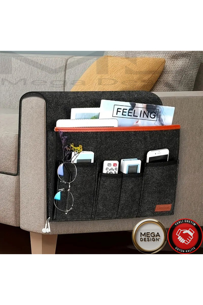 Mega Design Keçe Yanı Organizatörü. Uzaktan Kumandalar, Kitaplar ve Cihazlar ...