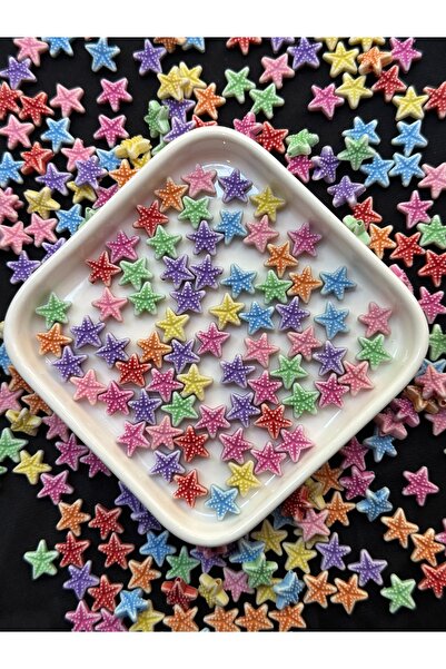 Bijumix Aksesuar 65 Adet Deniz Yıldızı Karışık Renkli Deniz Yıldızı Plastik B...