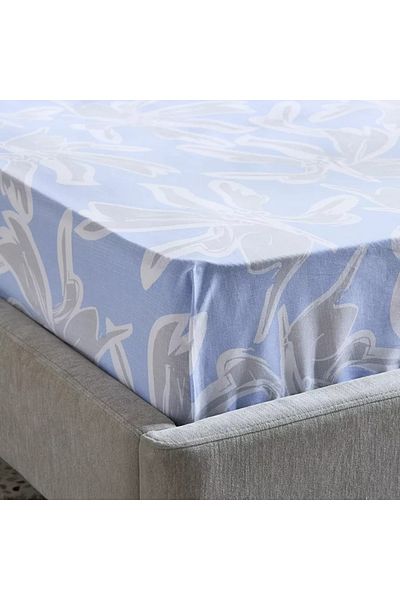 Home Box Malta Evelyn Printed Cotton Twin Flat Sheet - 170x260 cm