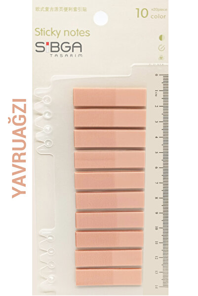 sibga tasarım Transparent Puppy Color Postit Post-it Post It. Semn de carte S...