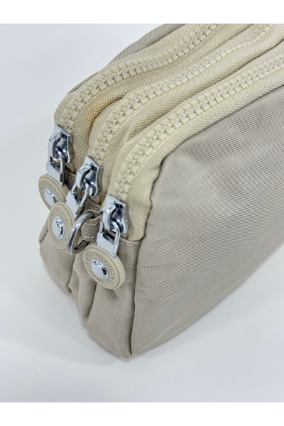 Çanta Trend Crinkle Fabric Hand and Cross Strap Card Holder, Pen Holder/Wallet Type Makeup Bag with Coin Compartment