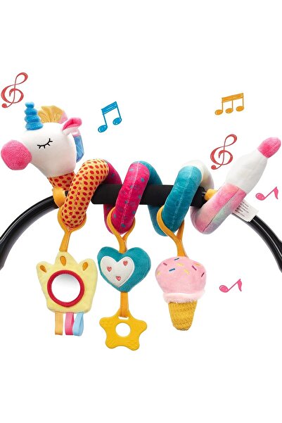 Zigver Bebek Beşik Asılı Çıngıraklı Peluş Oyuncaklar Yenidoğan Duyusal Oyunca...