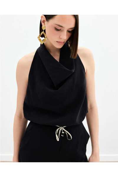 Sateen Degaje Yaka Bluz