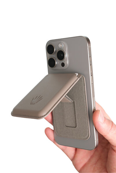 WATCHOFROYAL Mink Magnetic Adhesive Magnet Card Holder with Kickstand Stand