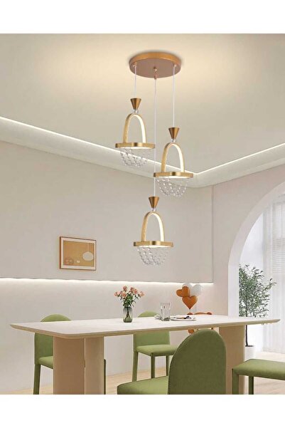 best power Modern LED Pendant Light 7276-3 with 3 Lighting Levels, 75cm Adjustable Length, 87W Power