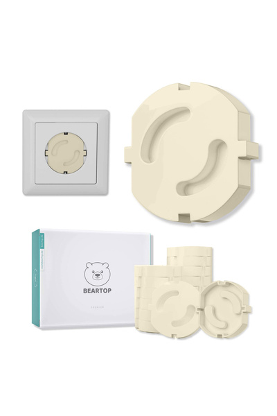 OEM Încuietoare de siguranță pentru priză albă cu sistem de siguranță pentru copii și adezivă, set de 50 de bucăți