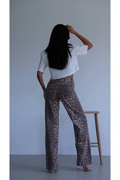 Xeftan zer Leopar kot açık kahve kadın