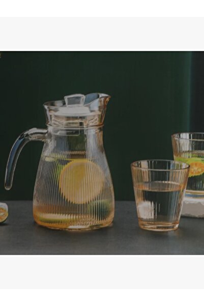 rexa طقم جاك زجاج مع أكواب، 5 قطع، 1300 مل.