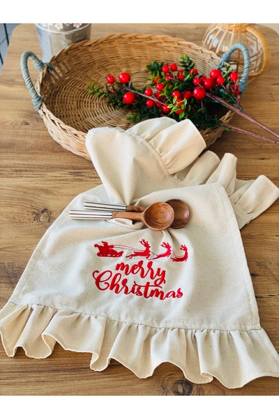 HOME OF BLOSSOM Embroidered Linen Kitchen Cover / Cloth / Oven Cover