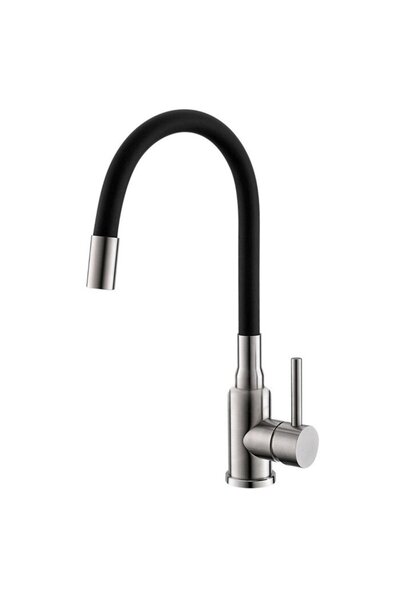 Alveus Kitchen faucet, Flexa 1147023, stand, single lever, satin finish, black