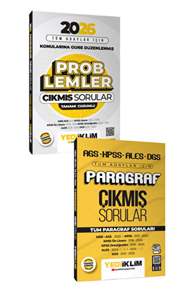 Yediiklim Yayınları 2026 Tüm Adaylar İçin Problemler Konularına Göre Düzenlen...