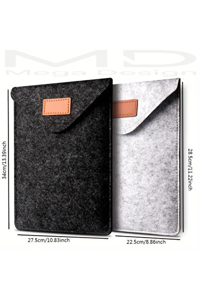 Mega Design Office Computer Tablet Storage Bag Made of Felt Material for Easy Protection and Portability.