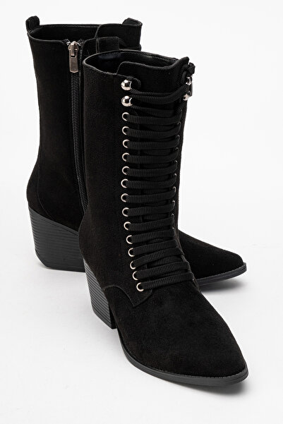 by selvi Lukka Shoes Cizme Maria pentru femei, din piele intoarsa neagra, cu ...