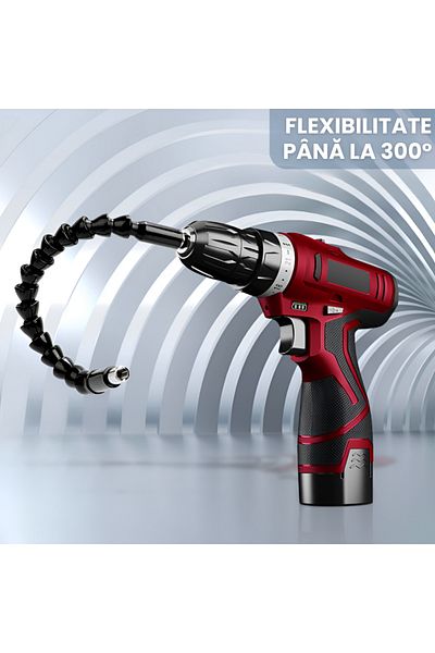 Juls Universal Drill Adapter With Flexible Shaft, 295 Mm Extension Compatible With Electric Screwdriver