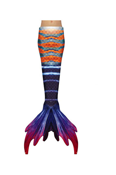 THK Costum de baie Ariel cu coadă de sirenă, Coral/Mov - THK® - 110 cm - 3-4 ani