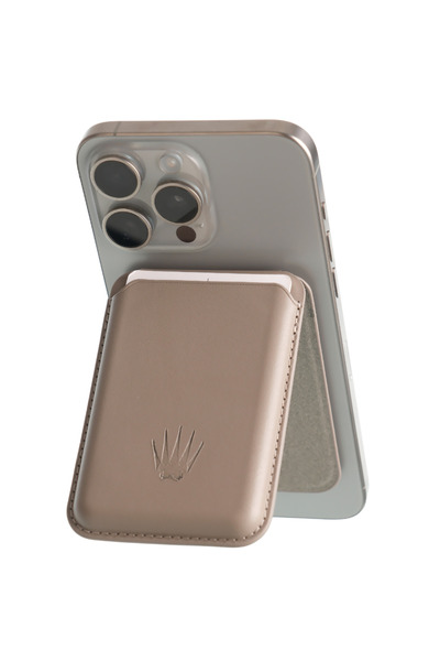 WATCHOFROYAL Mink Magnetic Adhesive Magnet Card Holder with Kickstand Stand