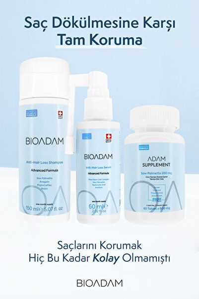 Bioadam Saç Dökülme Karşıtı ve Saç Oluşumunu Destekleyen 3'lü Set - Şampuan, ...